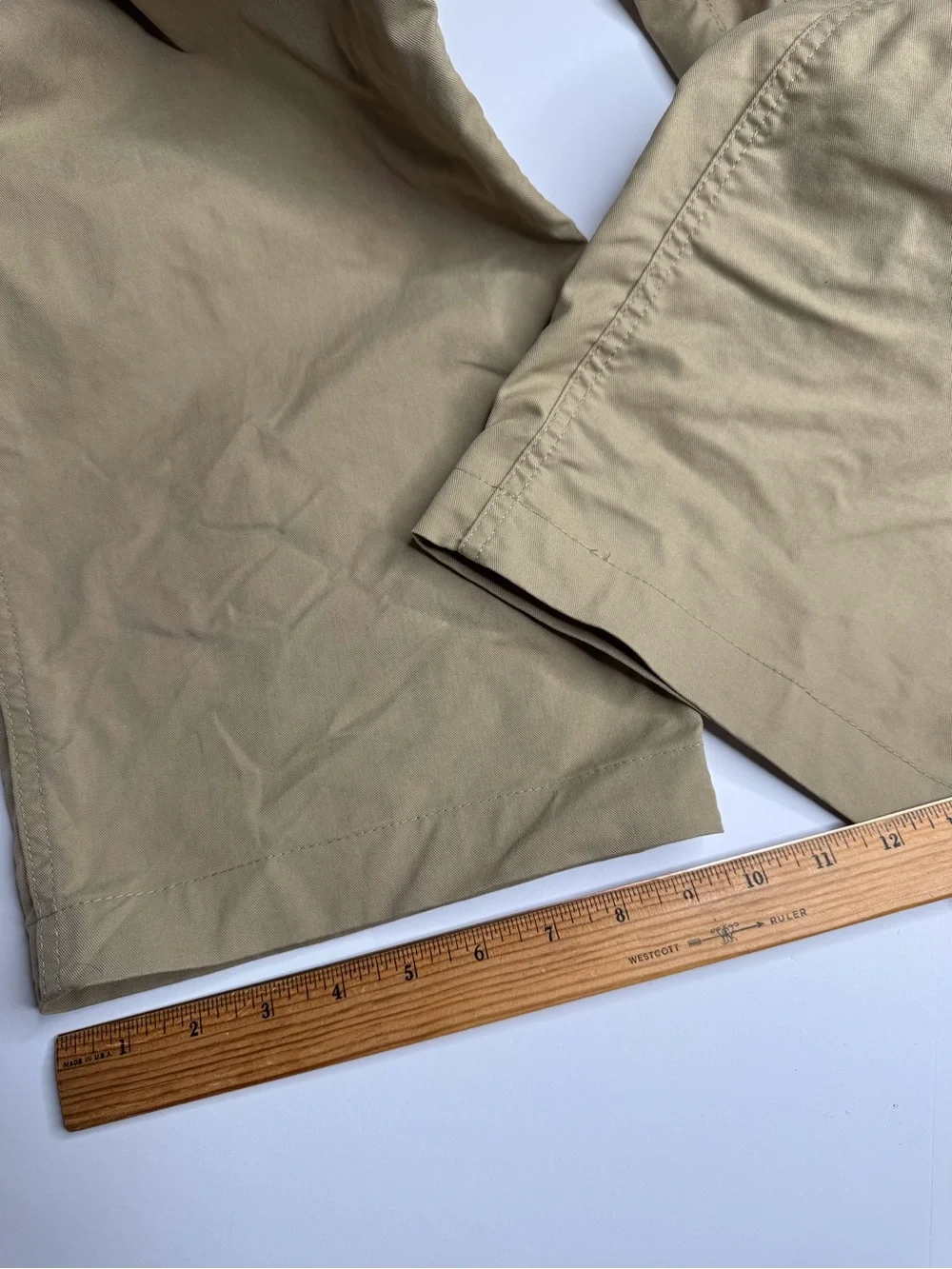 Birdwell Beach Britches Khaki Drawstring Chino Pants 36 x 27 Straight Leg